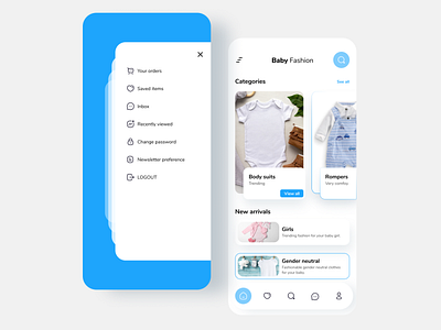 Baby store-App concept app design freelancedesigner freelancer ui ui design uiux ux