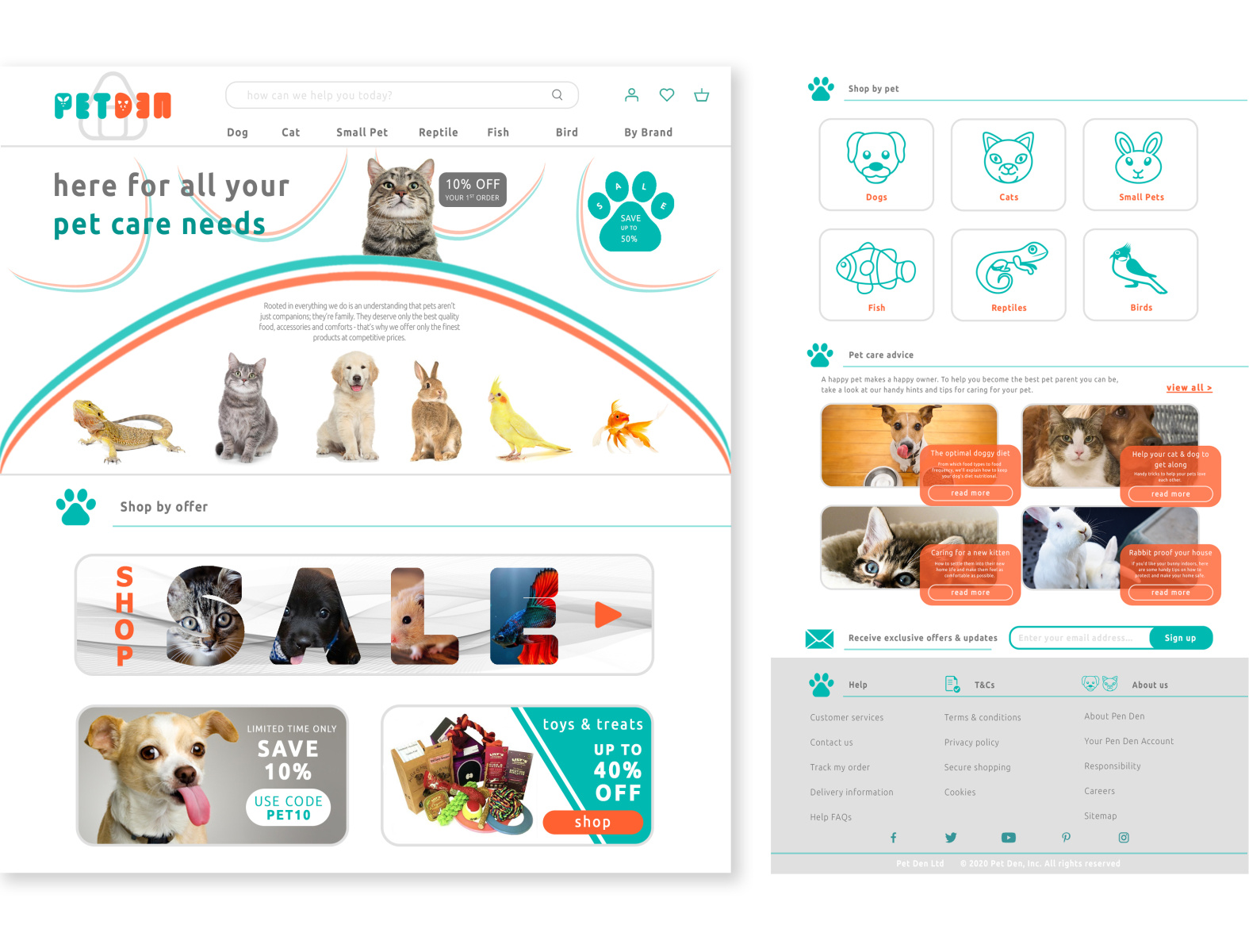  Design Concept Homepage Consumer Pet Products by Jess Kate on