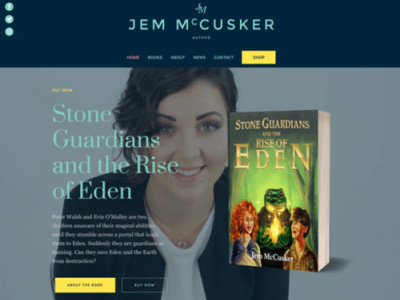 Website Design for Jem McCusker Author branding design website design