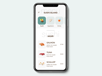 Daily UI 043 - Food Drink Menu