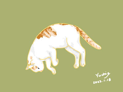 Sleeping cat_喵 illustration