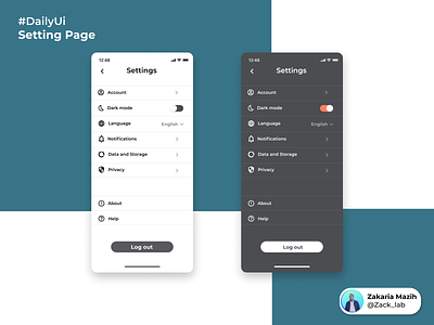 Design Challenge — Settings page app app design daily ui challenge dailyui figma settings ui social app ui uidesign