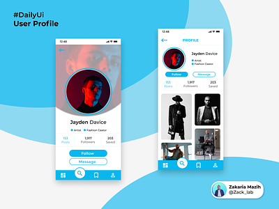 Design Challenge — User profile app app design daily ui challenge dailychallenge dailyui 006 design explore figma interface profile page social app ui user interface design