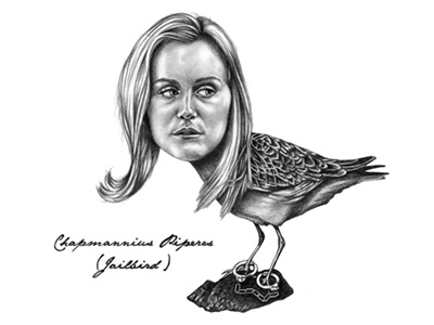 Piper Chapman - Jailbird birds graphite illustration netflix oitnb orangeisthenewblack piperchapman piperkerman scientificillustration surrealism