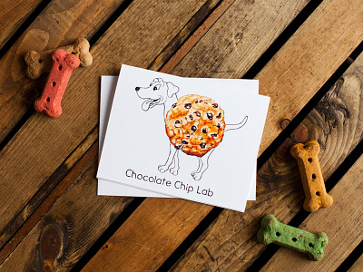 Chocolate Chip Lab Greeting Card