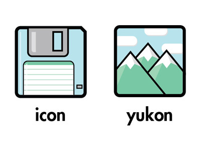 Icon / Yukon color funny icon puns vector wordplay yukon