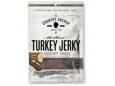 Country Archer Packaging - Hickory Smoke botanical illustration country archer food food illustration illustration painting product illustration watercolor