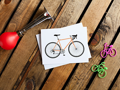 Bicycle Card #1: Road Bike art bicycle bicycling bike color cycling illustration vectorart