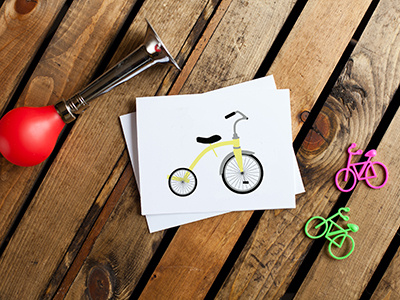 Bicycle Card #2: Tricycle art bicycle bicycling bike color cycling illustration vectorart