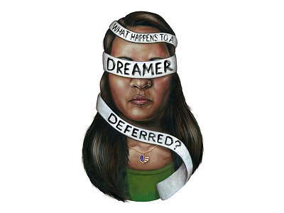 What Happens to a Dreamer Deferred? art drawing editorial art editorial illustration illustration pastel politics