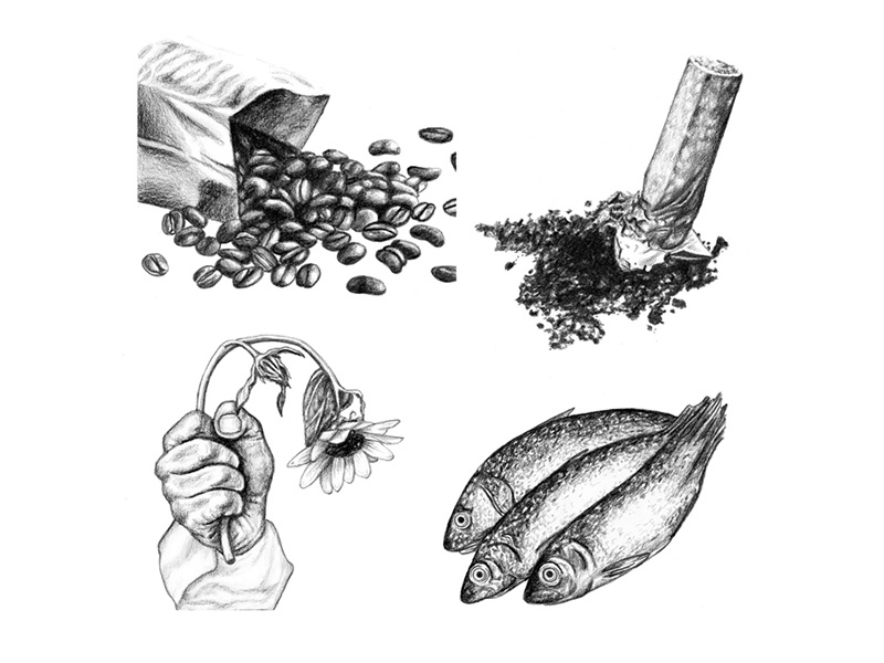 Men's Health Bulletin - March 2016 art drawing editorial illustration food graphite magazine illustration magazine mens health