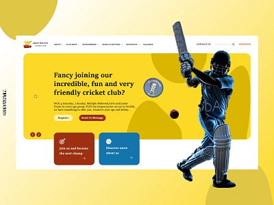 GM Cricket Club adobexd cricket design sport ui ux web webdesign