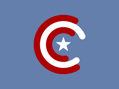 C is for obvious 36 days of type america blue cap captain captain america geek red shield superhero type white