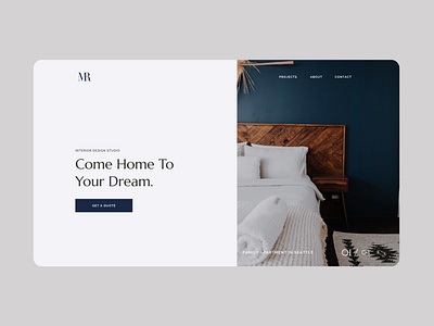 Interior Design Studio Homepage Concept