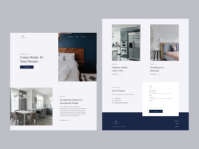 Website Design Concept for Interior Design Studi branding freelance web designer front end developer homepage concept ui webflow