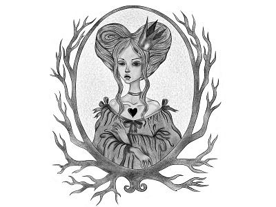 Reina de Corazones illustration vector