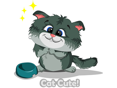 Cute Cat animation design illustration vector