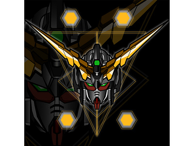 Gundam vector animation branding design illustration illustrator logo vector