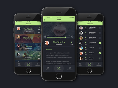 Slinger app ios mobile movies ui design ux design videos wip