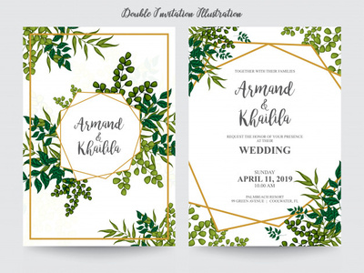 Floral Watercolor For Invitation Design Illustration 8168 792