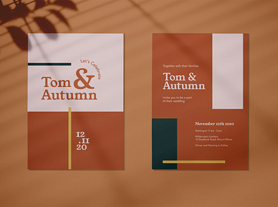 Tom & Autumn - Wedding Invitation invitation design wedding wedding card wedding invitation
