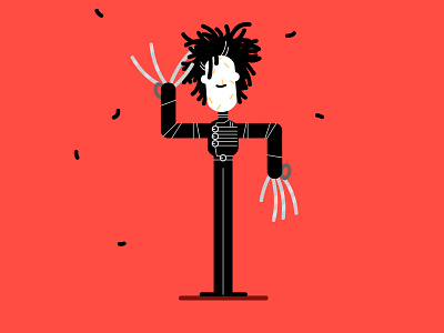 edward scissorhands character characterdesign edward scissorhands illustration movie movie app tim burton