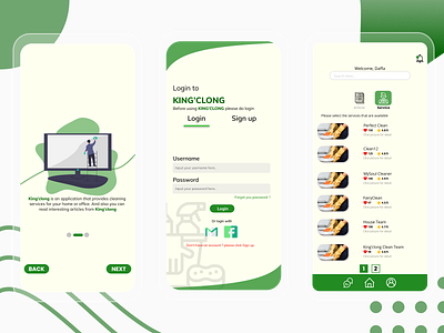 King'Clong Mobile Apps design ui ui design