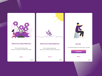 Landing pages for Daily Reflection app landingpage