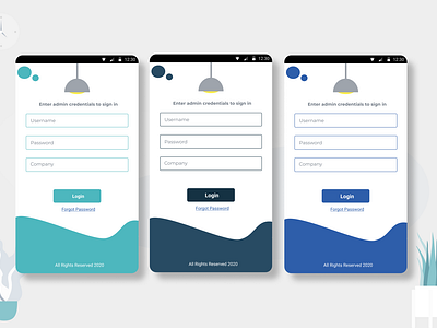 Enterprise login screen designs