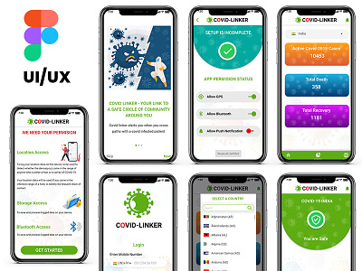 Covid-19 safety app UIUX mobile app design mobile app ui ux design mobile ui prototype ui uiux ux