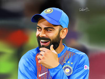 Virat Kohli Digital Painting