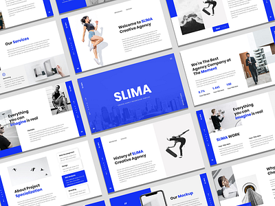 SLIMA - Creative Agency Powerpoint Template agency business clean company creative creative design modern photography portfolio powerpoint presentation simple studio