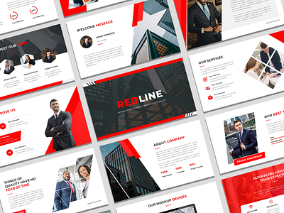 REDLINE - Business & Multipurpose Presentation Template agency banking best powerpoint building business clean company construction consultant corporate creative digital finace industrial marketing modern multipurpose portfolio powerpoint pptx