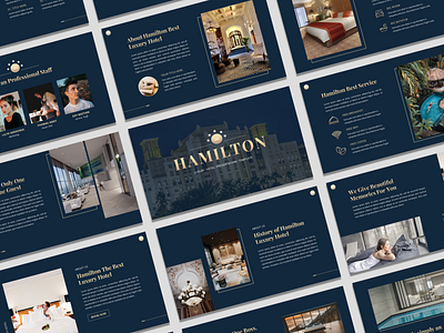 Hamilton - Luxury Hotel Powerpoint Template apartment business hotel luxury modern powerpoint presentation restaurant