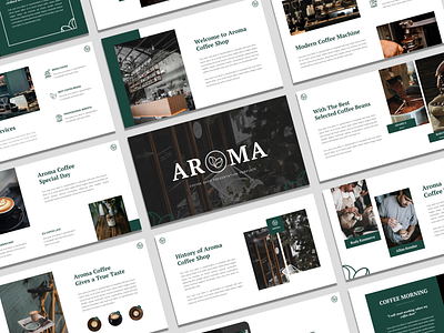 Aroma - Coffee Shop & Cafe Powerpoint Presentation Template