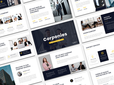 Corponies - Corporate Business PowerPoint Presentation Template agency business clean company company profile corporate finance portfolio powerpoint simple startup