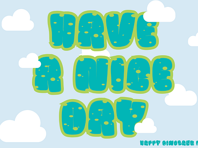 Happy Dinosaur font preview