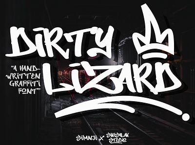 Dirty Lizard Graffiti Font font font awesome font design fonts graffiti digital illustration typeface typography