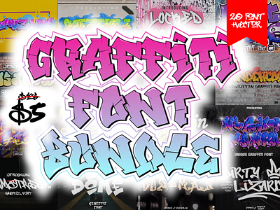 Graffiti Font Bundle discount font fontbundle logotype new sale streetwear sublimation