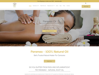 Paramao Root Oil Website Redesign design ux web web design website