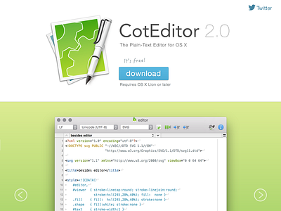Coteditor 2.0 Web landing web