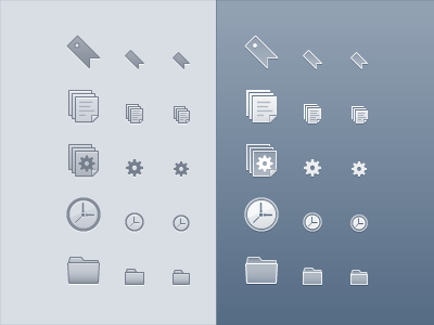 Sidebar Icons for Mac App bookmark clock document folder icons lion mac monochrome sidebar ui vector