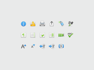Small Toolbar icons