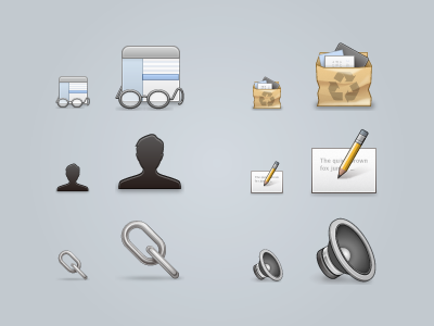 Preferences Toolbar Icons @2x 32px 64px @2x chain icons junk link mac preferences speaker toolbar