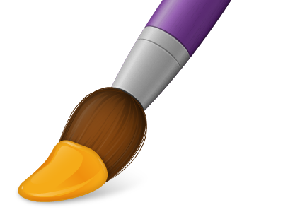 Paintbrush icon illustrator paintbrush vector