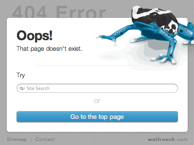 404 Page 404 frog web