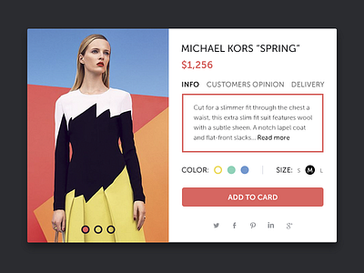 Product Card card clothing colorful fashion flat odessa product shop ui ux web