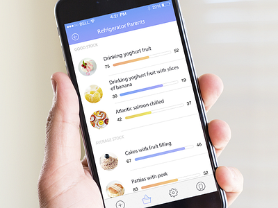 Refrigerator App app clean flat food ios lite odessa refrigerator simple ui ux