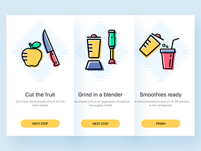 Summer drinks app app clean design drinks flat illustration odessa recipe ui ukraine ux