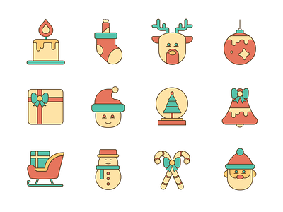 12 Christmas icons